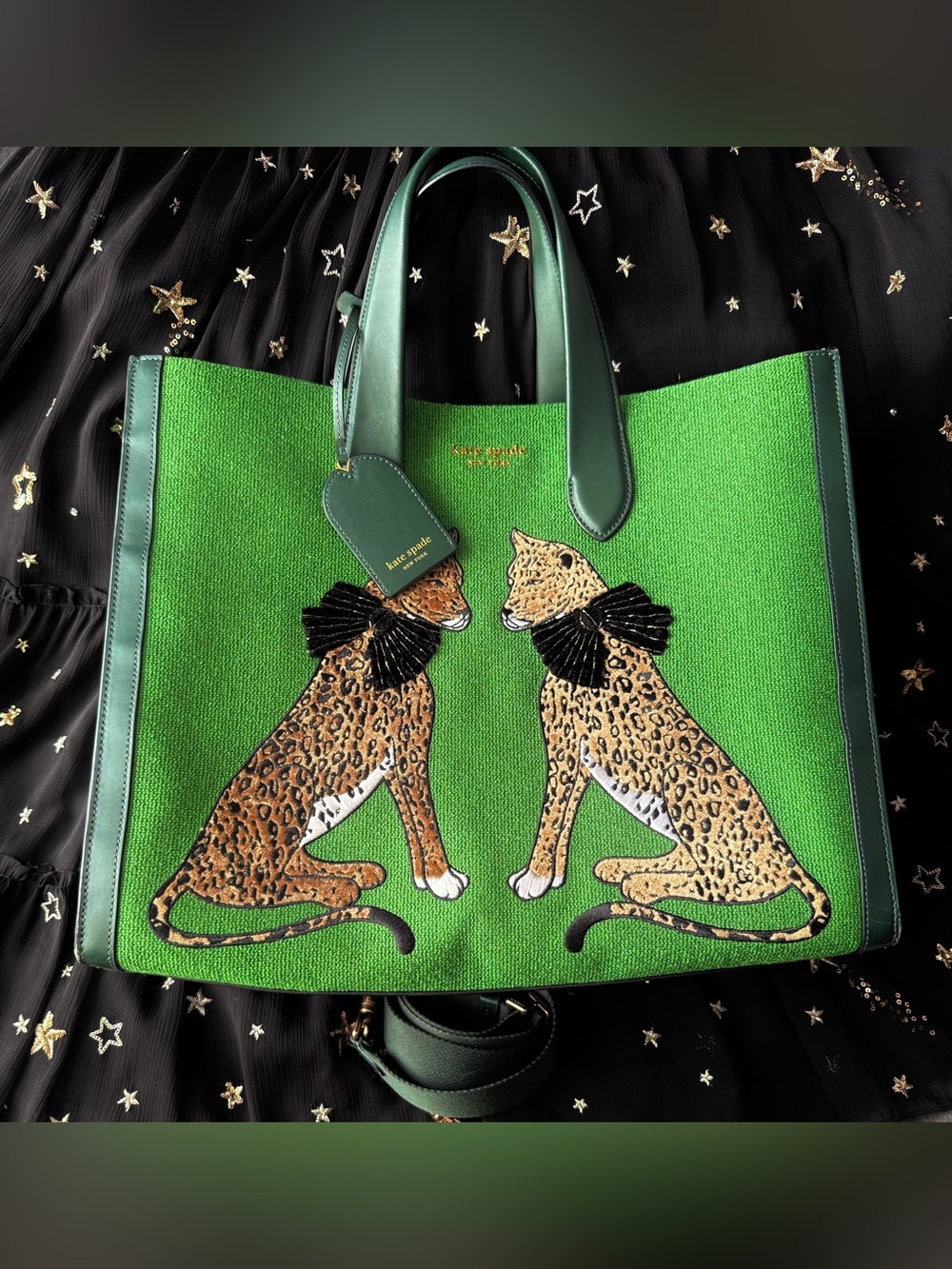 Kate Spade Manhattan Lady Leopard Large Tote Bag